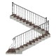 Wrought iron staircase E0030