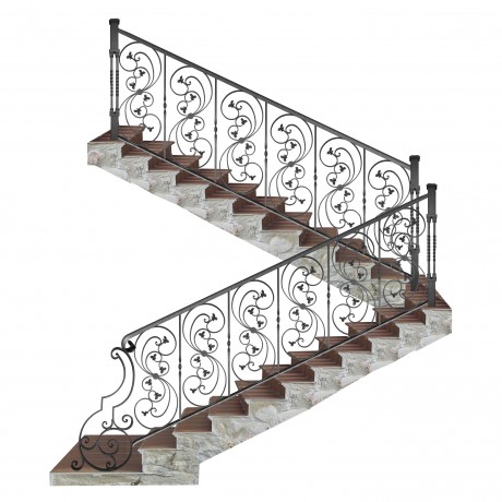 Wrought iron staircase E0031