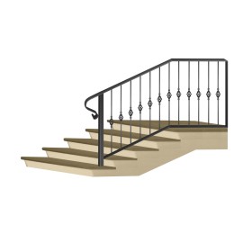 Wrought iron staircase E0041