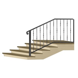 Wrought iron staircase E0042