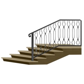 Wrought iron staircase E0048