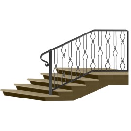 Wrought iron staircase E0047