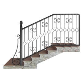 Wrought iron staircase E0050