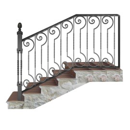 Wrought iron staircase E0051