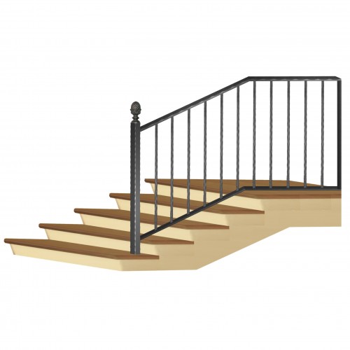Wrought iron staircase E0054