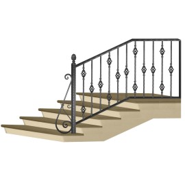 Wrought iron staircase E0057