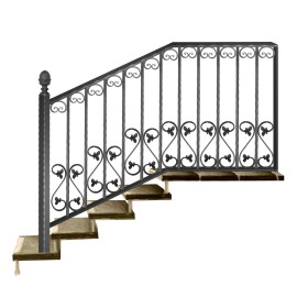 Wrought iron staircase E0074