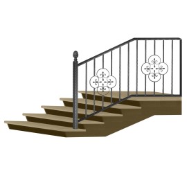 Wrought iron staircase E0075