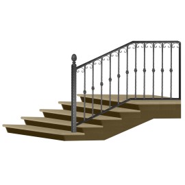 Wrought iron staircase E0076