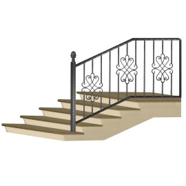 Wrought iron staircase E0079