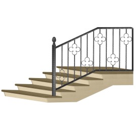 Wrought iron staircase E0080