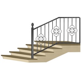 Wrought iron staircase E0081