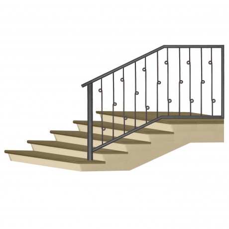 Wrought iron staircase E0083
