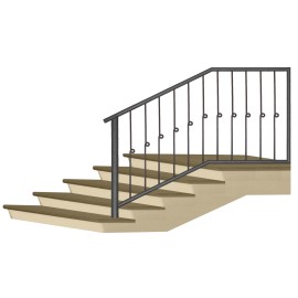 Wrought iron staircase E0084