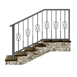 Wrought iron staircase E0090