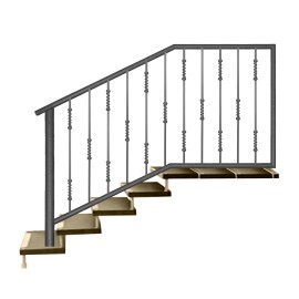 Wrought iron staircase E0093