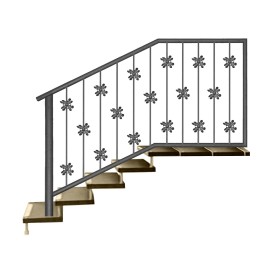 Wrought iron staircase E0094