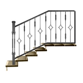 Wrought iron staircase E0095