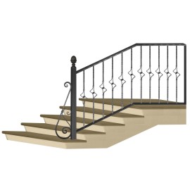 Wrought iron staircase E0102