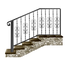 Wrought iron staircase E0103