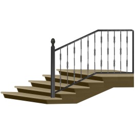 Wrought iron staircase E0105