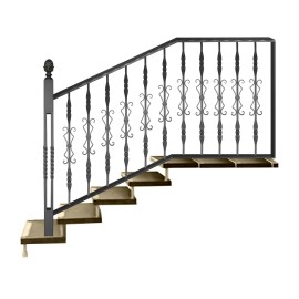 Wrought iron staircase E0107