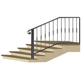 Wrought iron staircase E0108
