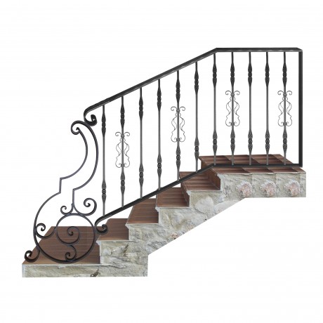 Wrought iron staircase E0110