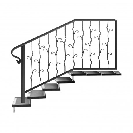 Wrought iron staircase E0114