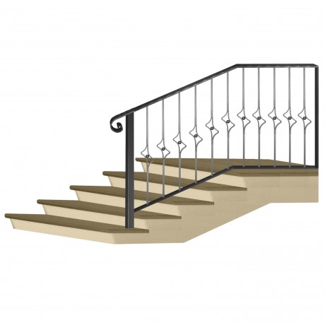 Wrought iron staircase E0115