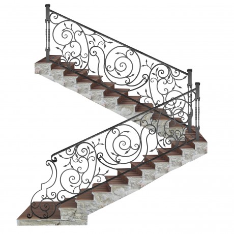 Wrought iron staircase E0117