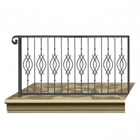 Wrought iron railing BD0004