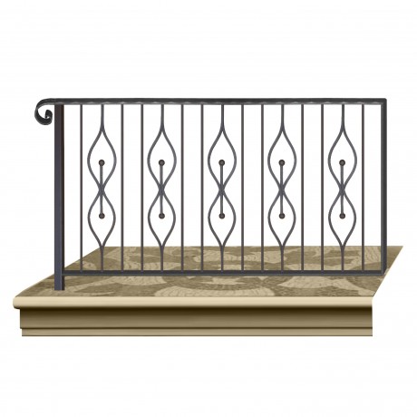 Wrought iron railing BD0008