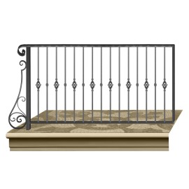 Wrought iron railing BD0014