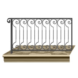 Wrought iron railing BD0015