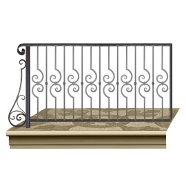 Wrought iron railing BD0016