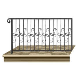 Wrought iron railing BD0017