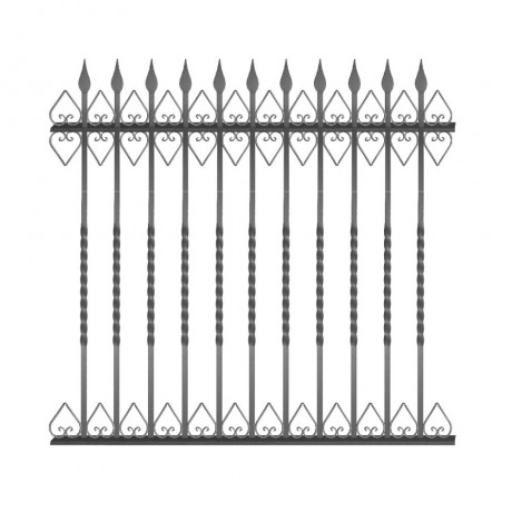 Wrought iron fence V0004