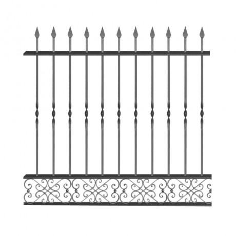 Wrought iron fence V0006