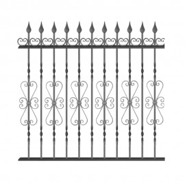 Wrought iron fence V0018