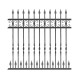 Wrought iron fence V0019