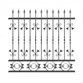Wrought iron fence V0024