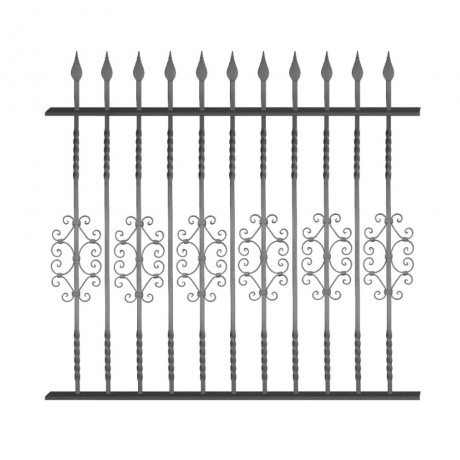 Wrought iron fence V0027
