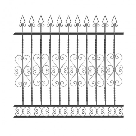 Wrought iron fence V0029
