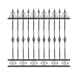 Wrought iron fence V0030