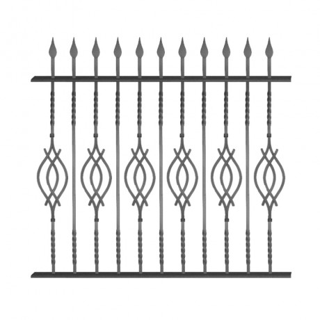 Wrought iron fence V0033