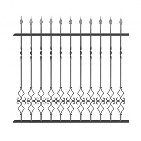 Wrought iron fence V0037