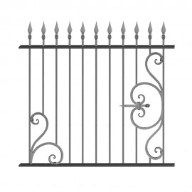 Wrought iron fence V0038