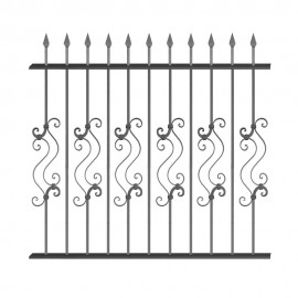 Wrought iron fence V0042