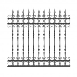 Wrought iron fence V0049